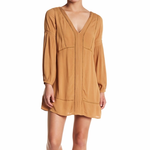 Amuse Society Dresses & Skirts - NWT Amuse Society Mustard Yellow Dress Longsleeve